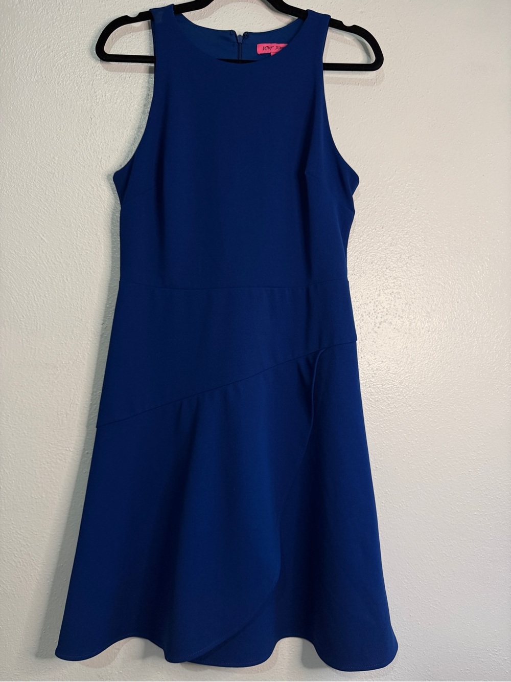 Betsey Johnson Royal Blue Sleeveless A-Line Dress. Sz 8.